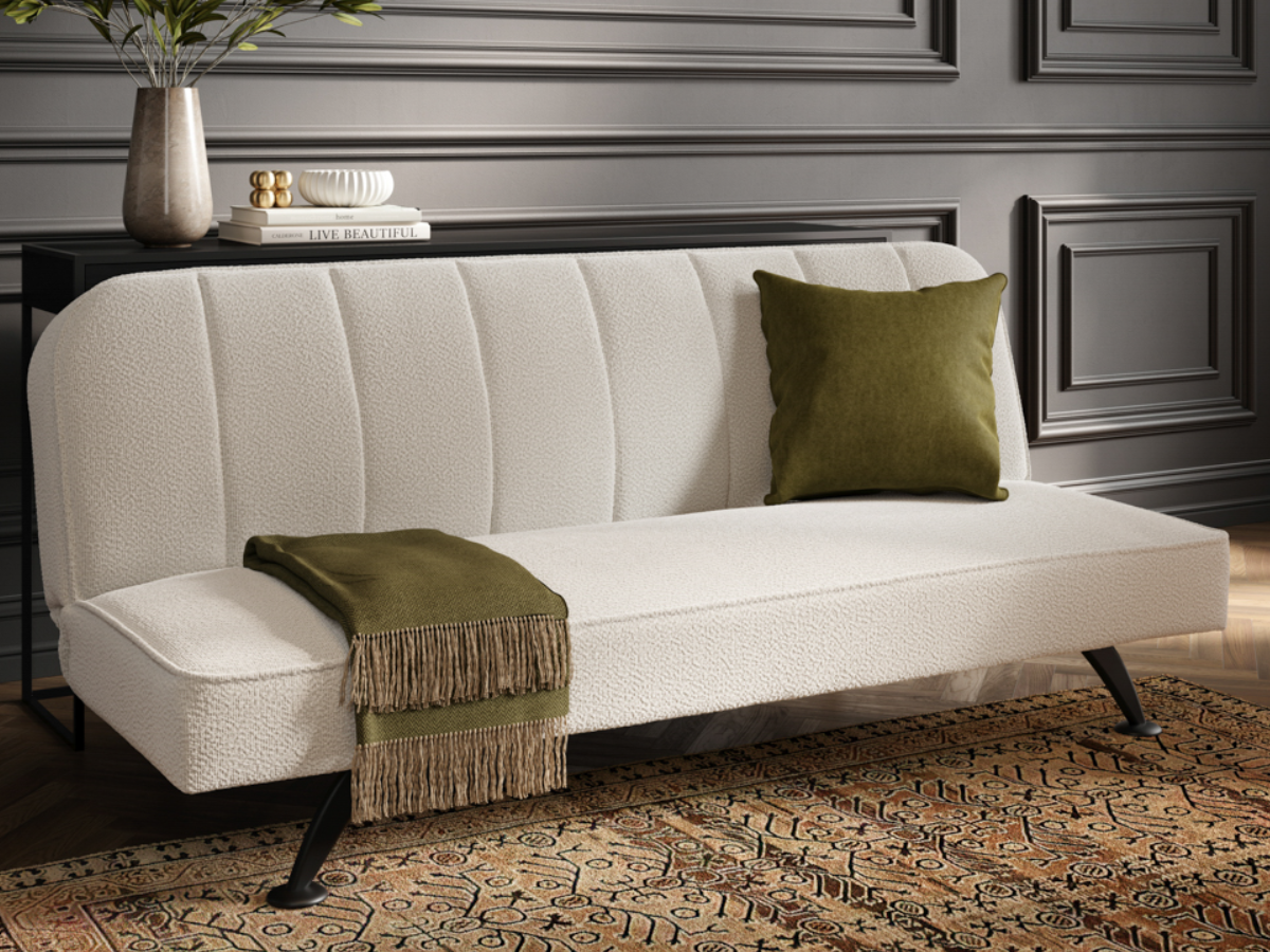 Burlington Sofa Bed Ivory Boucle