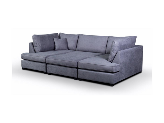 Carnaby Small U Shaped Sofa with Footstool