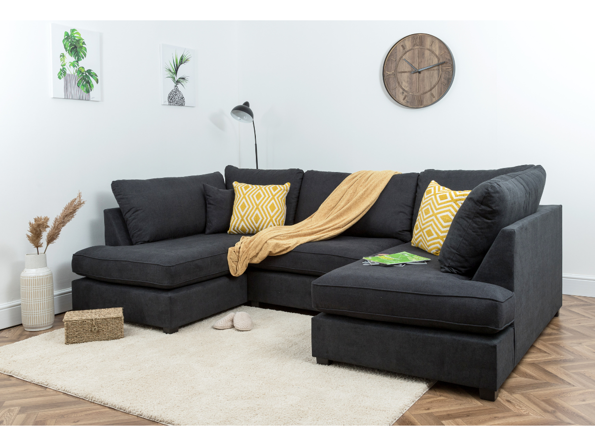 Carnaby Small U Shaped Sofa with Footstool