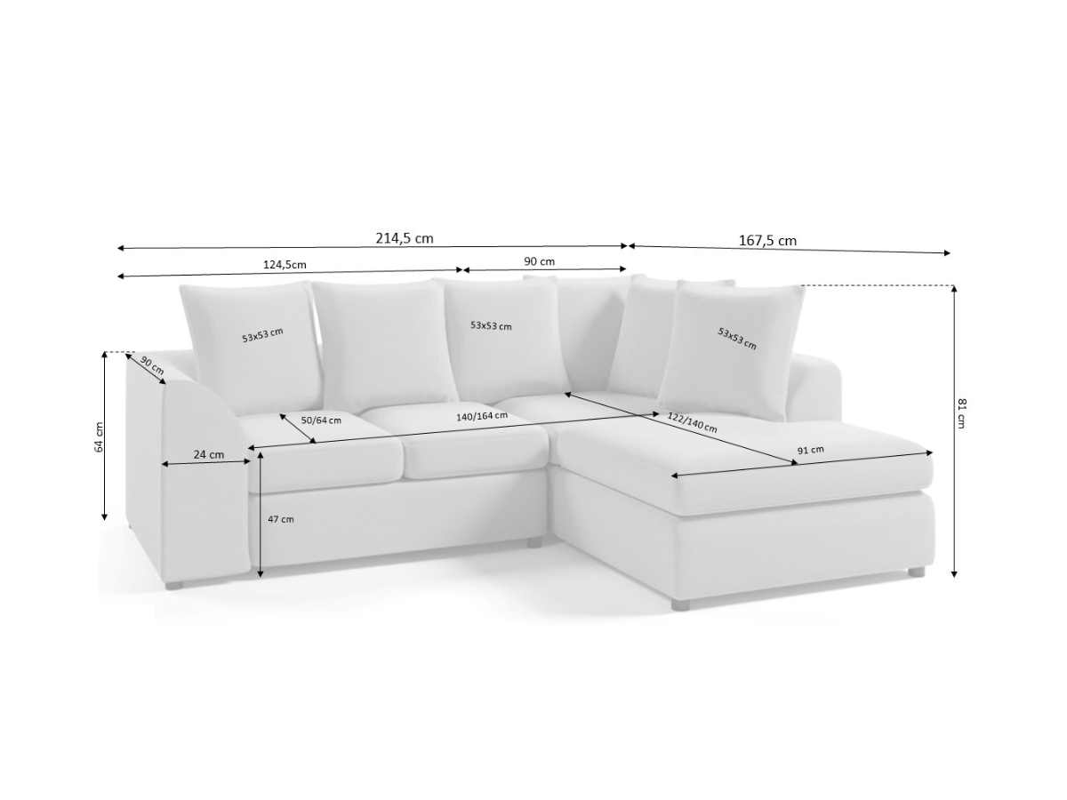 Chelsea Cream Left Corner Sofa