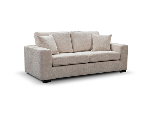Chestnut 3 Seater Sofa Cream Enzo Fabric