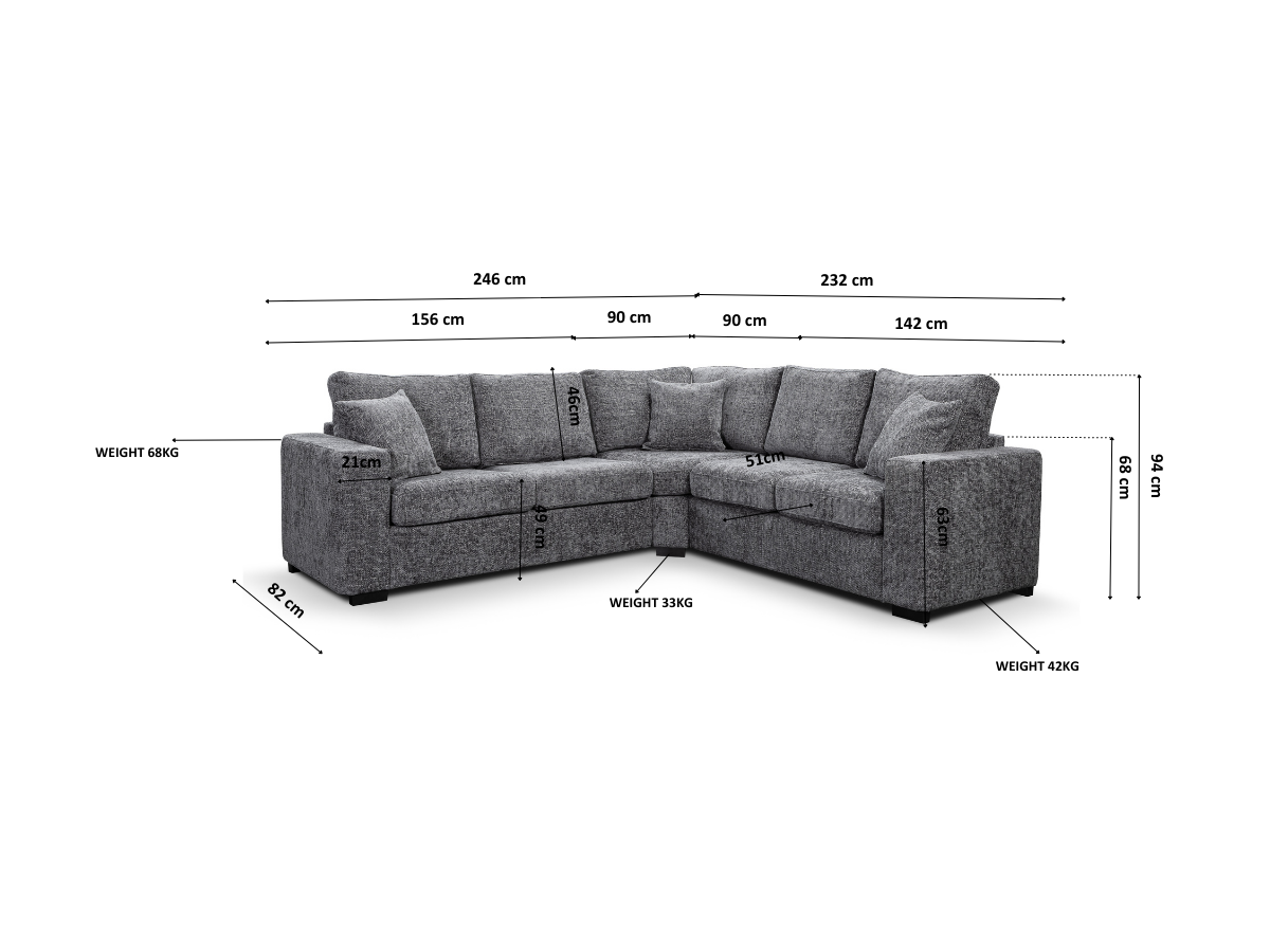 Chestnut Sofa Bed Slate Enzo Fabric
