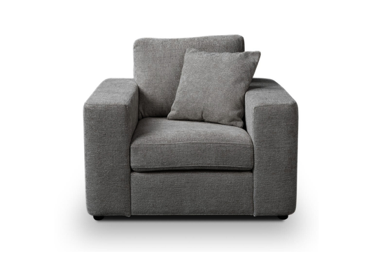 Chestnut Slate Armchair with Cushion Enzo Fabric