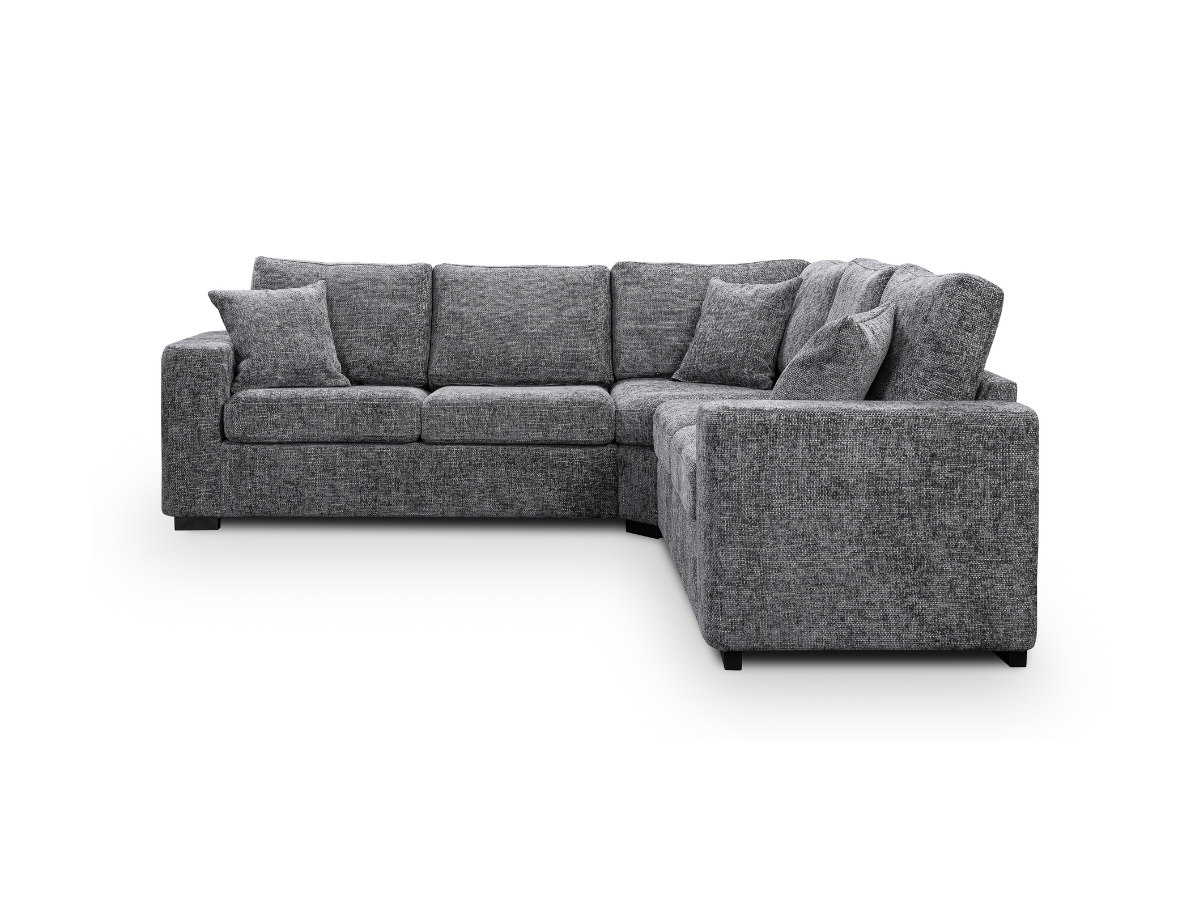 Chestnut Slate Corner Sofa Enzo Fabric