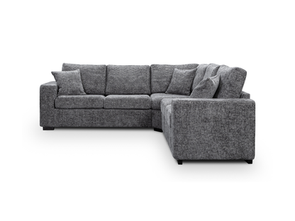 Chestnut Slate Corner Sofa Enzo Fabric