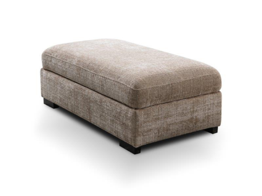 Chestnut Storage Footstool Enzo Fabric
