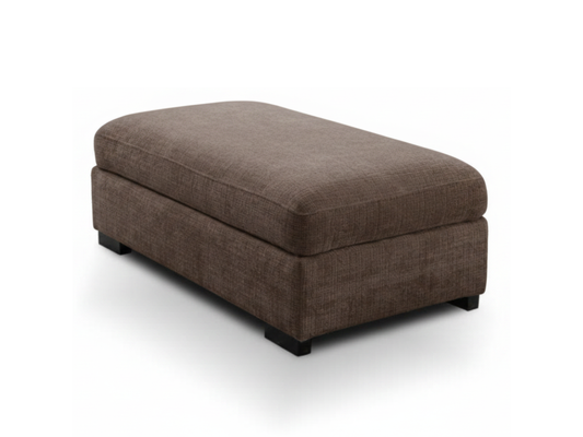 Chestnut Storage Footstool Enzo Fabric