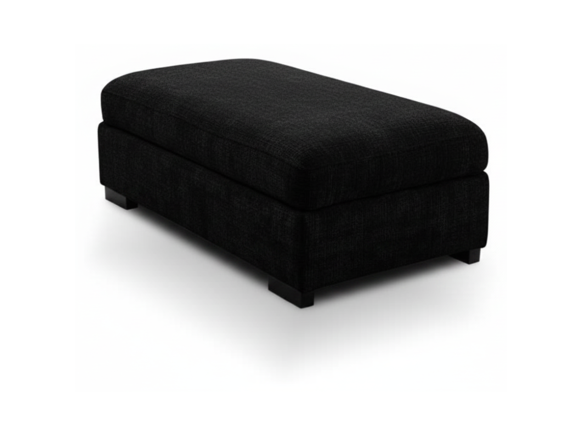 Chestnut Storage Footstool Enzo Fabric