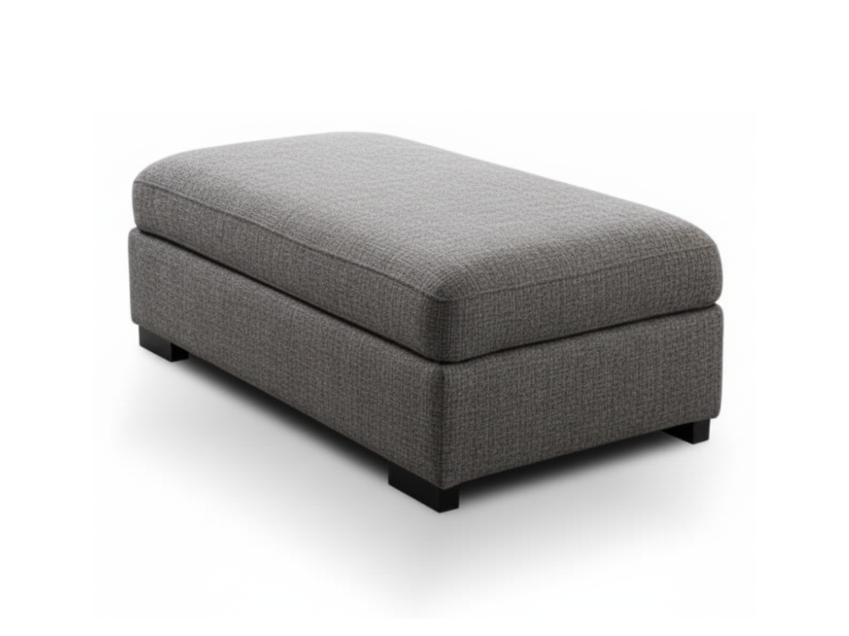 Chestnut Storage Footstool Enzo Fabric