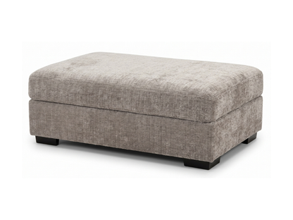 Chestnut U Shaped Sofa with Storage Footstool