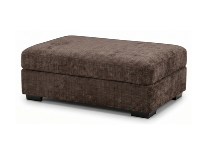 Chestnut U Shaped Sofa with Storage Footstool