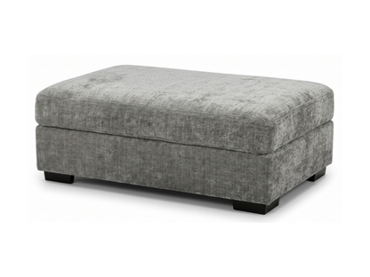 Chestnut U Shaped Sofa with Storage Footstool