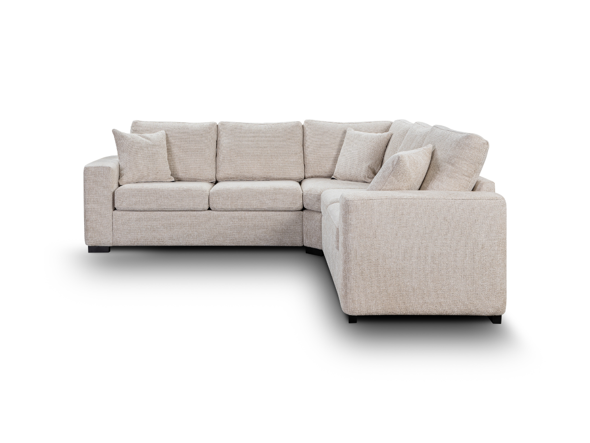 Chestnut Corner Sofa Cream Enzo Fabric