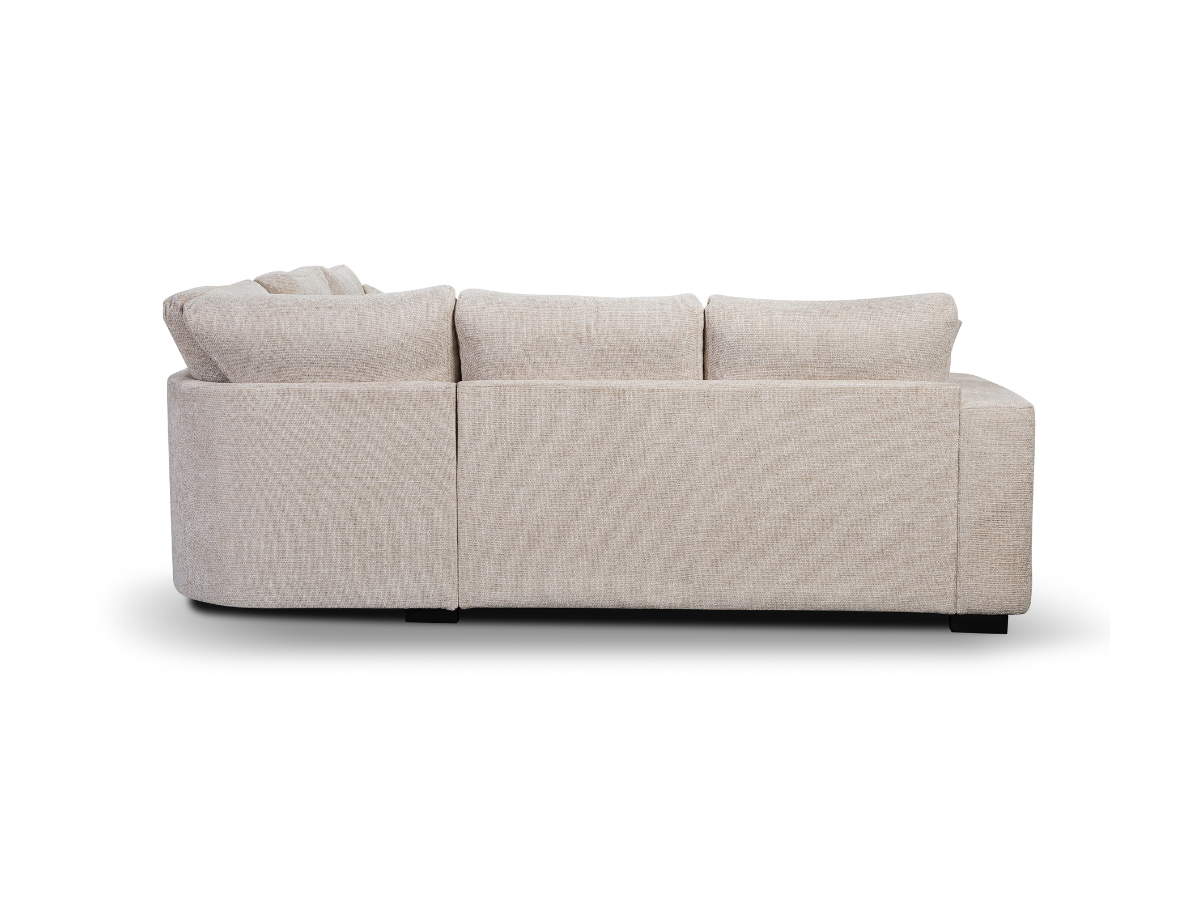 Chestnut Corner Sofa Cream Enzo Fabric