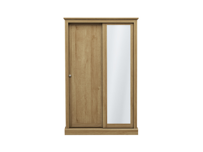 Devonshire Two Door Sliding Wardrobe with Mirror Oak