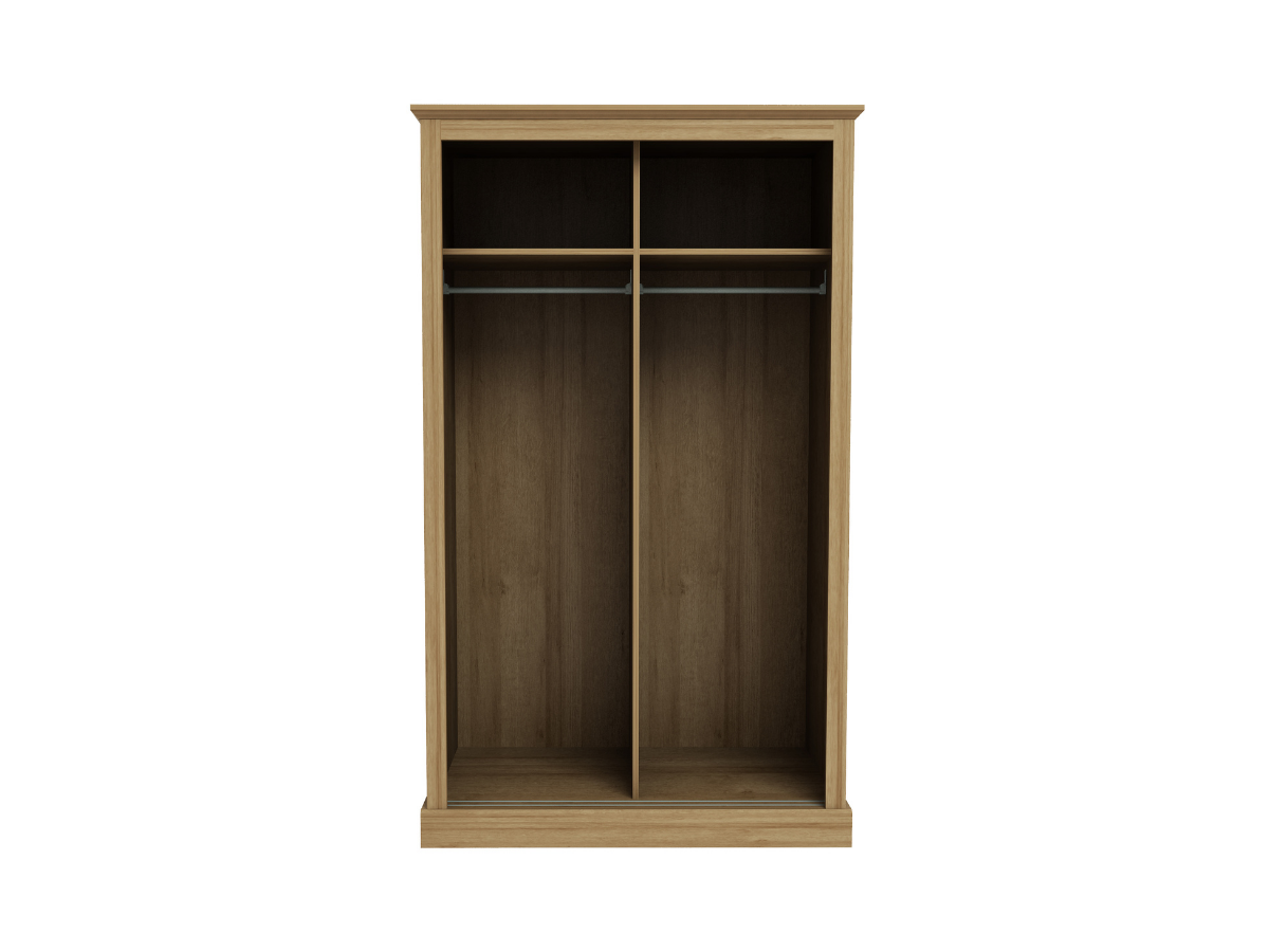Devonshire Two Door Sliding Wardrobe with Mirror Oak