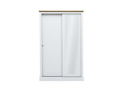 Devonshire Two Door Sliding Wardrobe with Mirror White