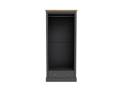 Devonshire Two Door Wardrobe with Drawer Charcoal