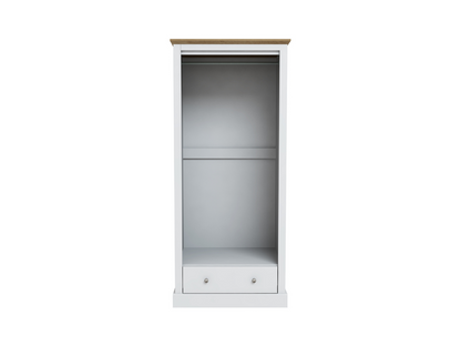 Devonshire Two Door Wardrobe with Drawer White