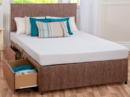 Divan Bed Set with Memory Touch Mattress and Headboard
