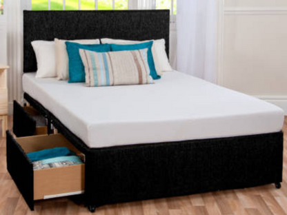 Divan Bed Set with Memory Touch Mattress and Headboard