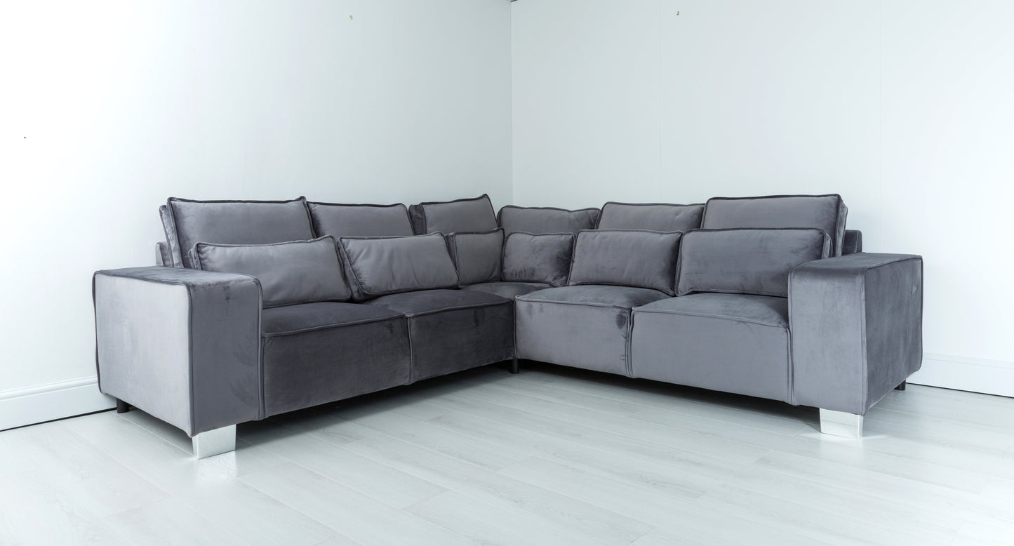 Sloane Corner Sofa Plush Velvet