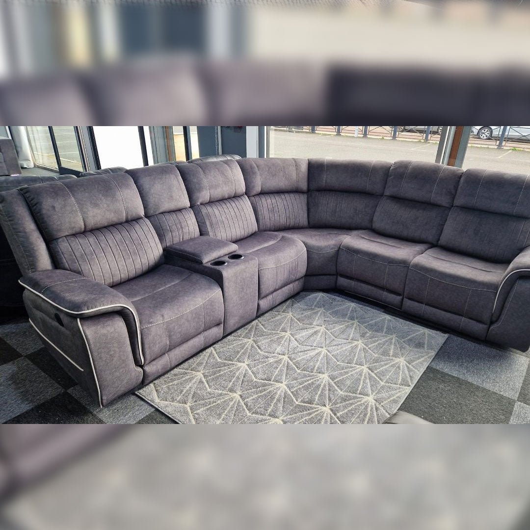 Hannah Electric Corner Sofa Micro Fibre Fabric (270cm x 230cm)