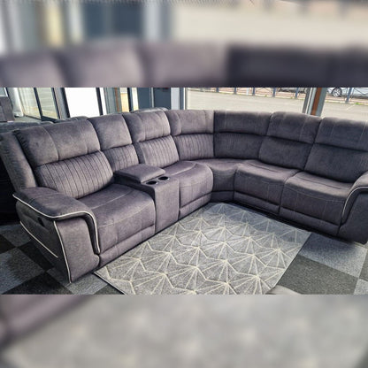 Hannah Electric Corner Sofa Micro Fibre Fabric (270cm x 230cm)