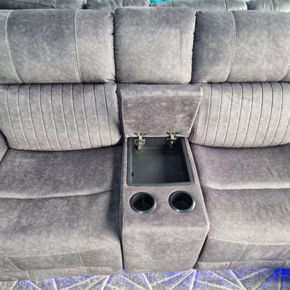 Hannah Electric Corner Sofa Micro Fibre Fabric (270cm x 230cm)