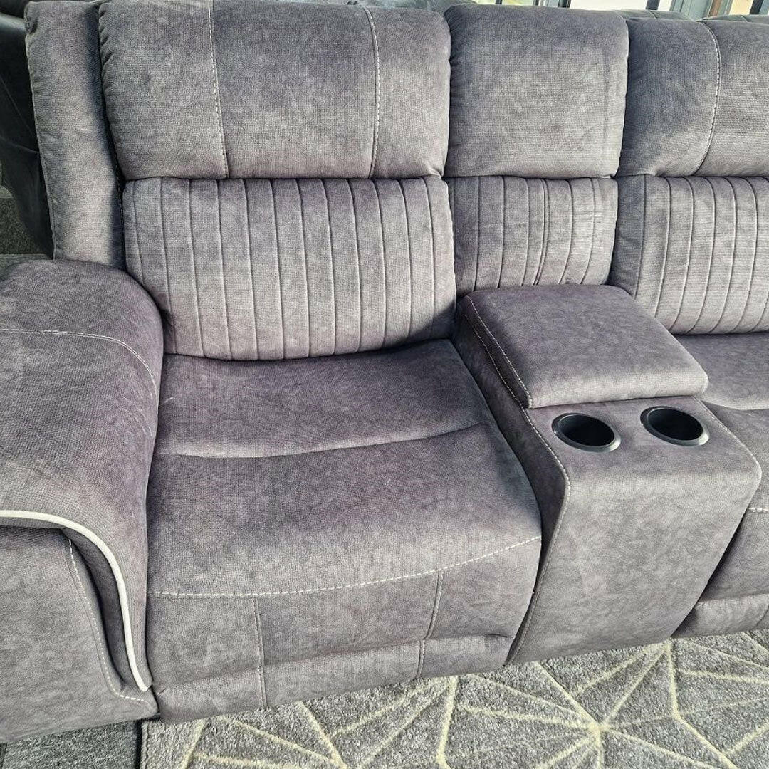 Hannah Electric Corner Sofa Micro Fibre Fabric (270cm x 230cm)