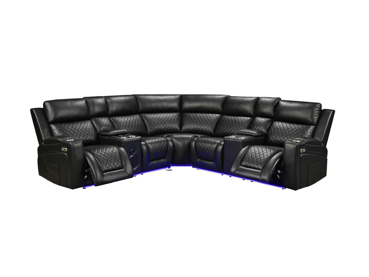 Foster Electric Recliner Corner Sofa Aire Leather