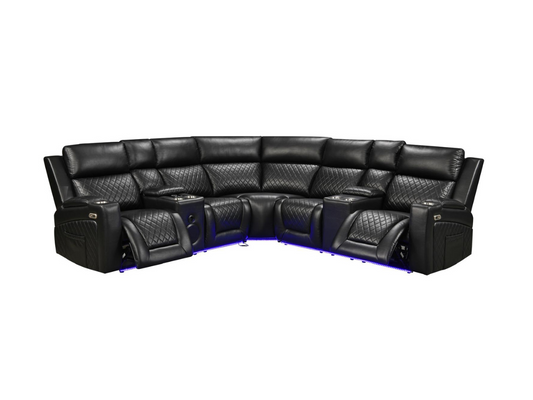 Foster Electric Recliner Corner Sofa Aire Leather