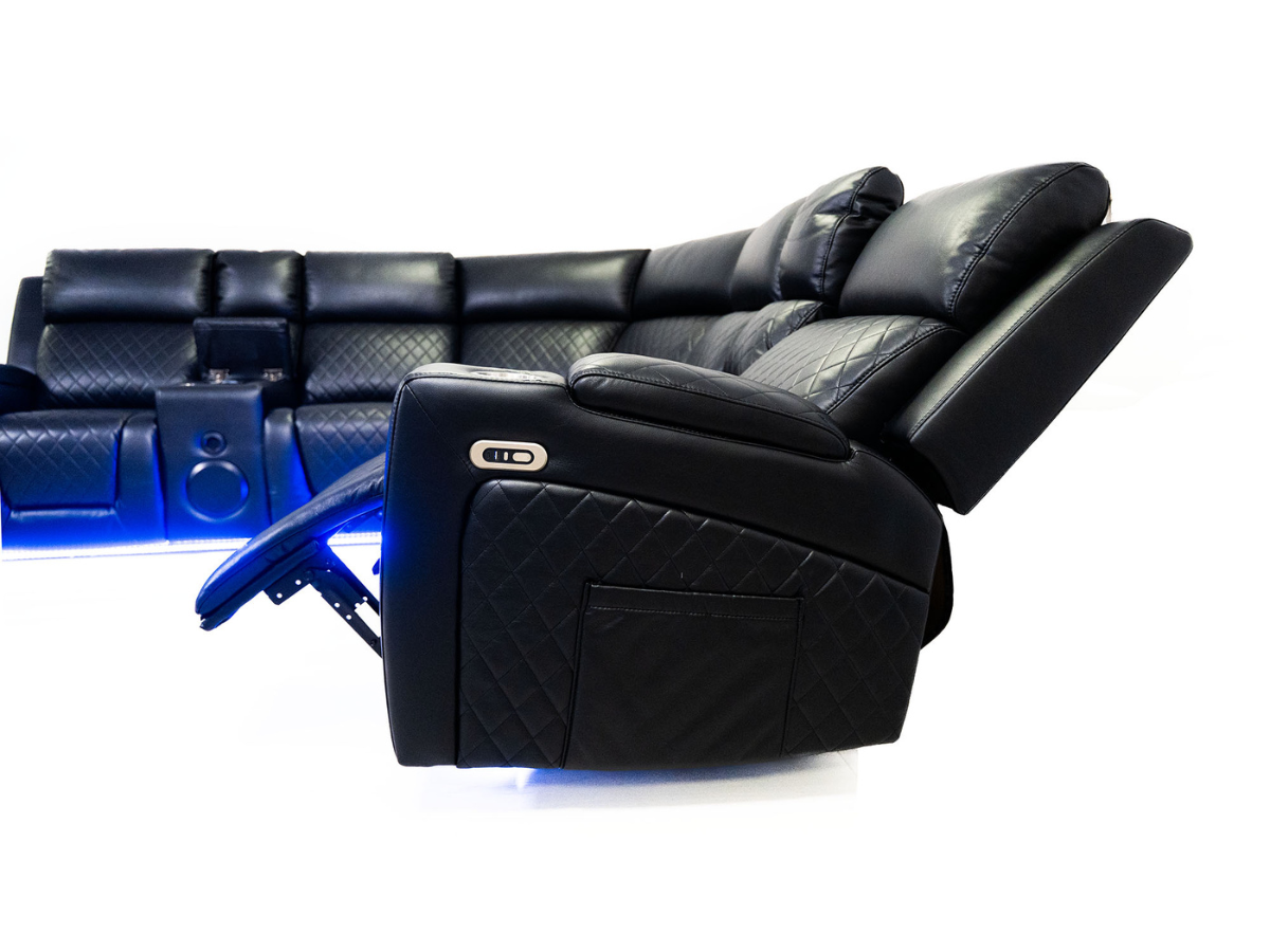 Foster Electric Recliner Corner Sofa Aire Leather
