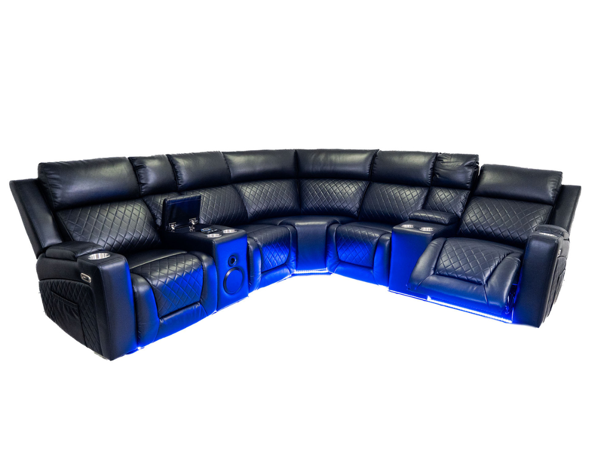 Foster Electric Recliner Corner Sofa Aire Leather