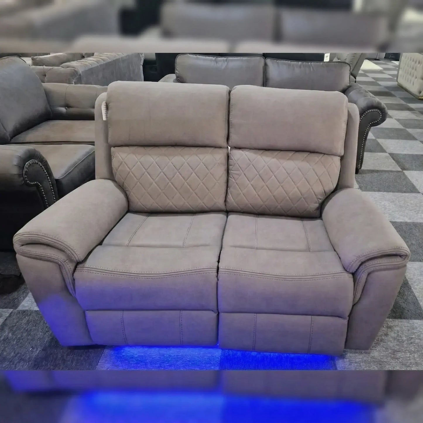 Florence Electric Fabric Recliner 3+2 Dark Grey - USB - LED LIGHTS