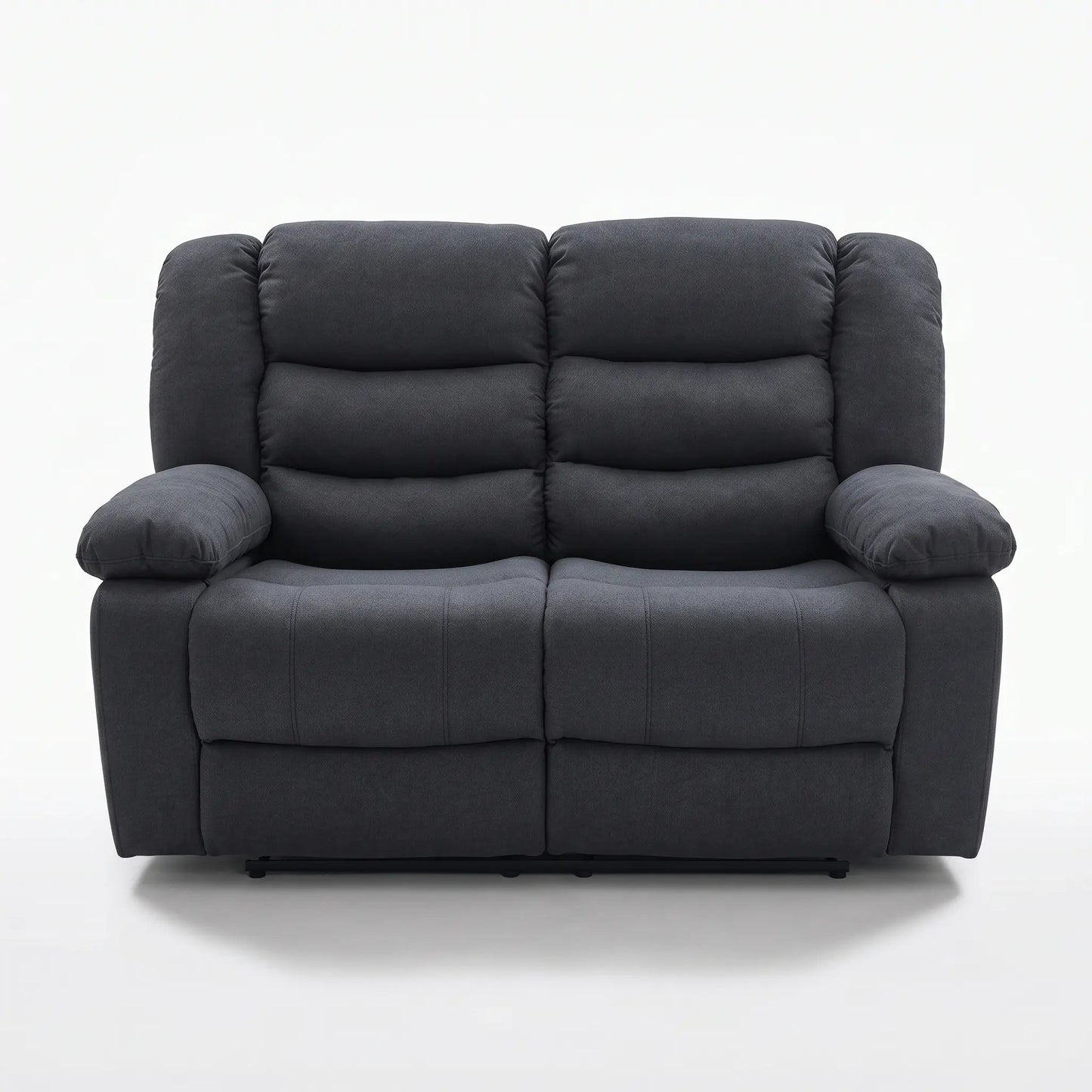 MNS Roma Fabric Reclining Sofa, Grey Fabric, 3+2 Seater with Cup Holders