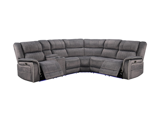 Hannan Fabric Electric Recliner Corner Sofa