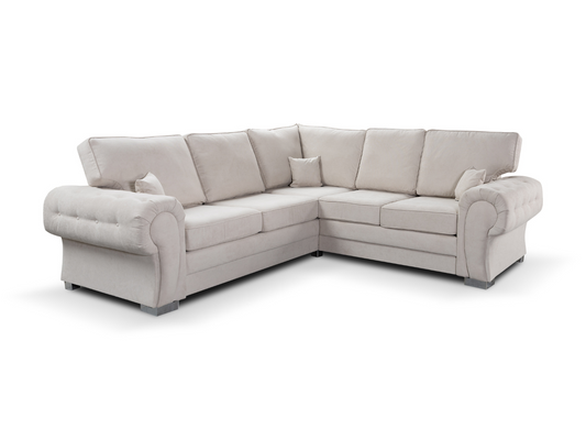 Savile Corner Sofa Bed Cream Kensington Fabric