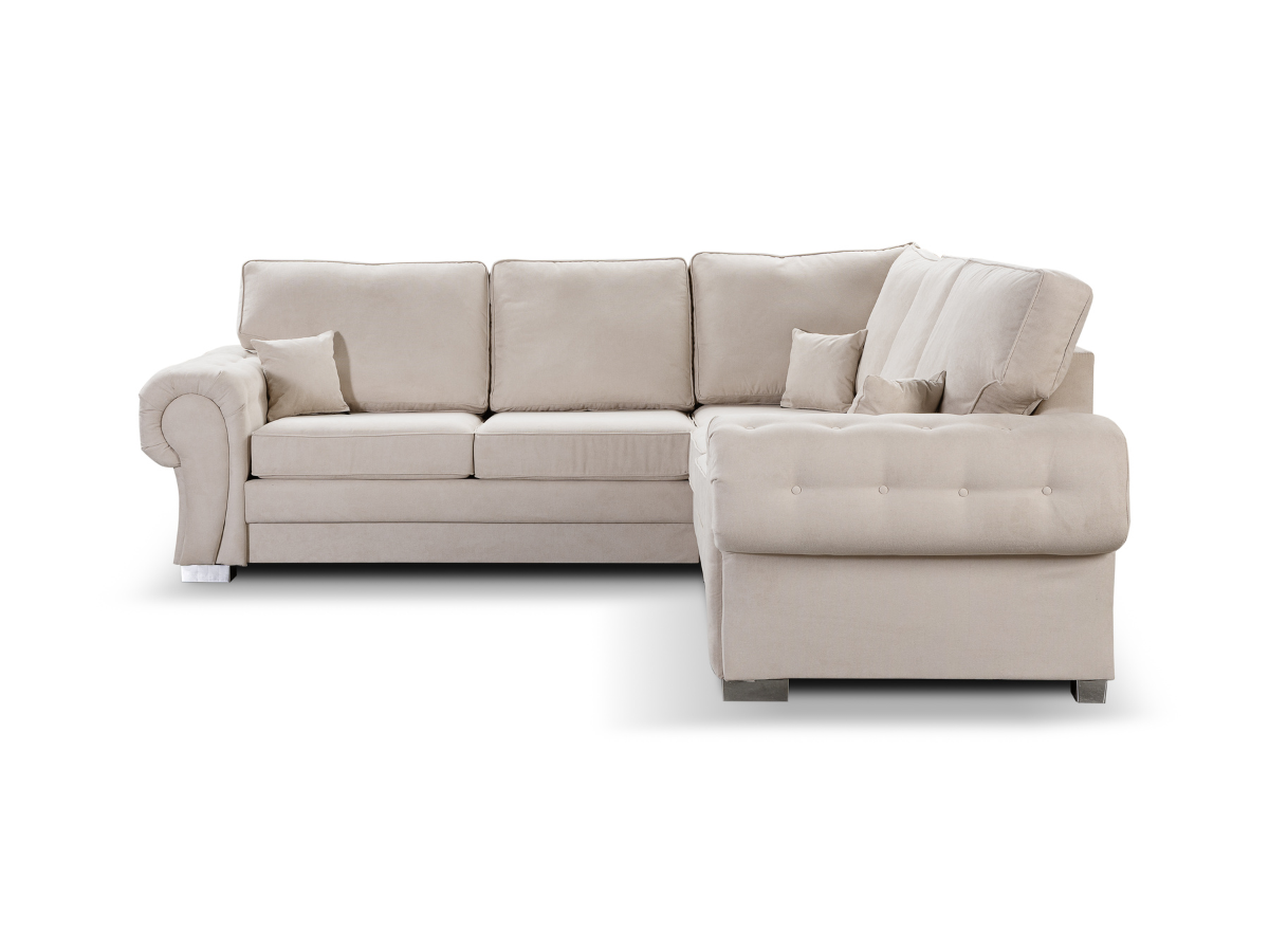 Savile Corner Sofa Bed Cream Kensington Fabric