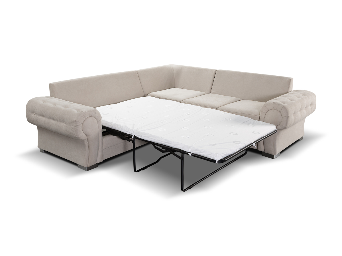 Savile Corner Sofa Bed Cream Kensington Fabric
