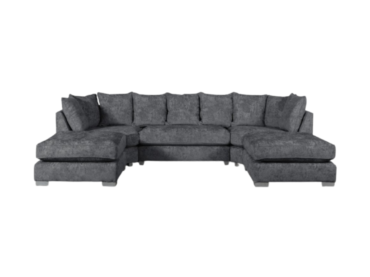 London U Shaped Sofa Soft Chenille