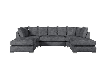 London U Shaped Sofa Soft Chenille
