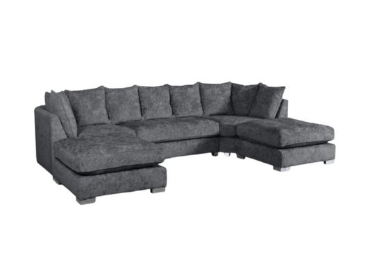 London U Shaped Sofa Soft Chenille