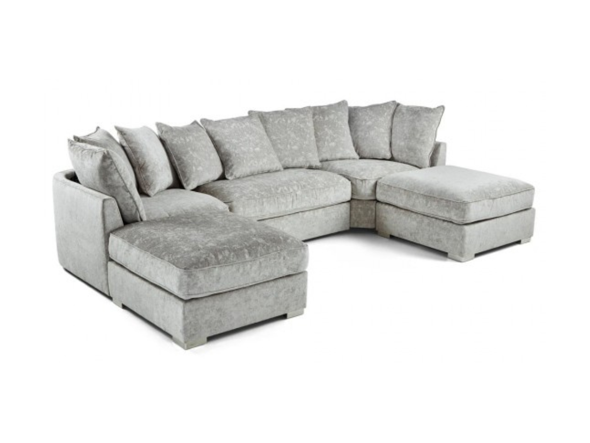 London U Shaped Sofa Soft Chenille