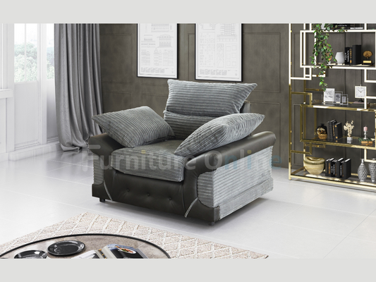 Logan Armchair Grey-Black