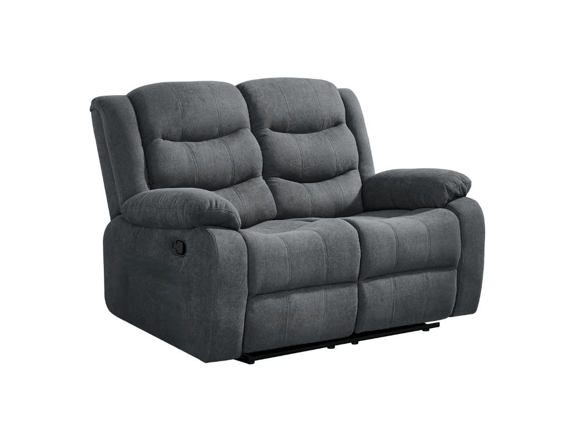 Manual Recliner 2 Seater Sofa in Grey Fabric