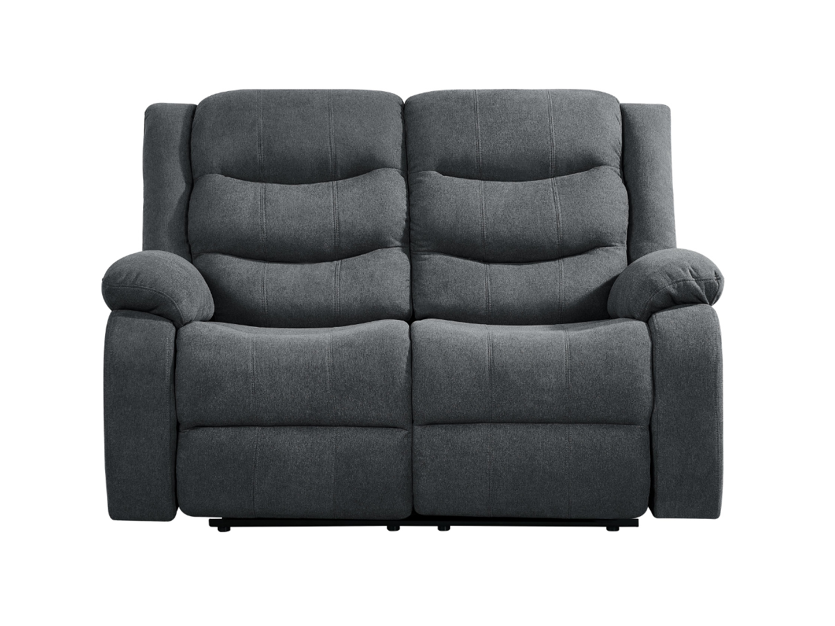 Manual Recliner 2 Seater Sofa in Grey Fabric