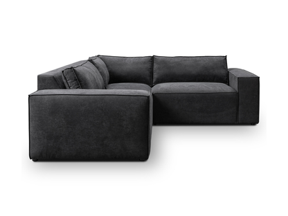 Marlybone Corner Sofa Black Kensington Fabric