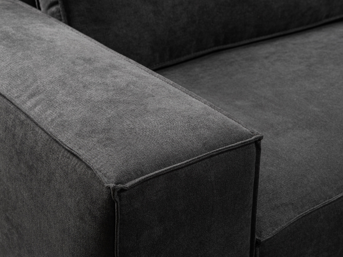 Marlybone Corner Sofa Black Kensington Fabric