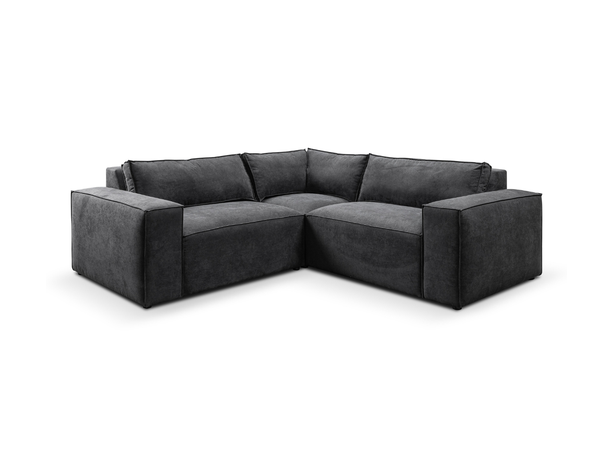 Marlybone Corner Sofa Black Kensington Fabric